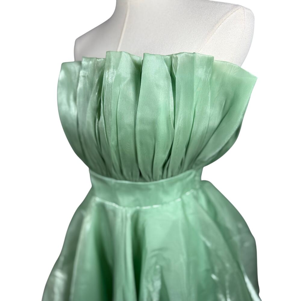 Mable Anthropologie size Small mint green strapless‎ Tinker mini dress - Picture 3 of 7
